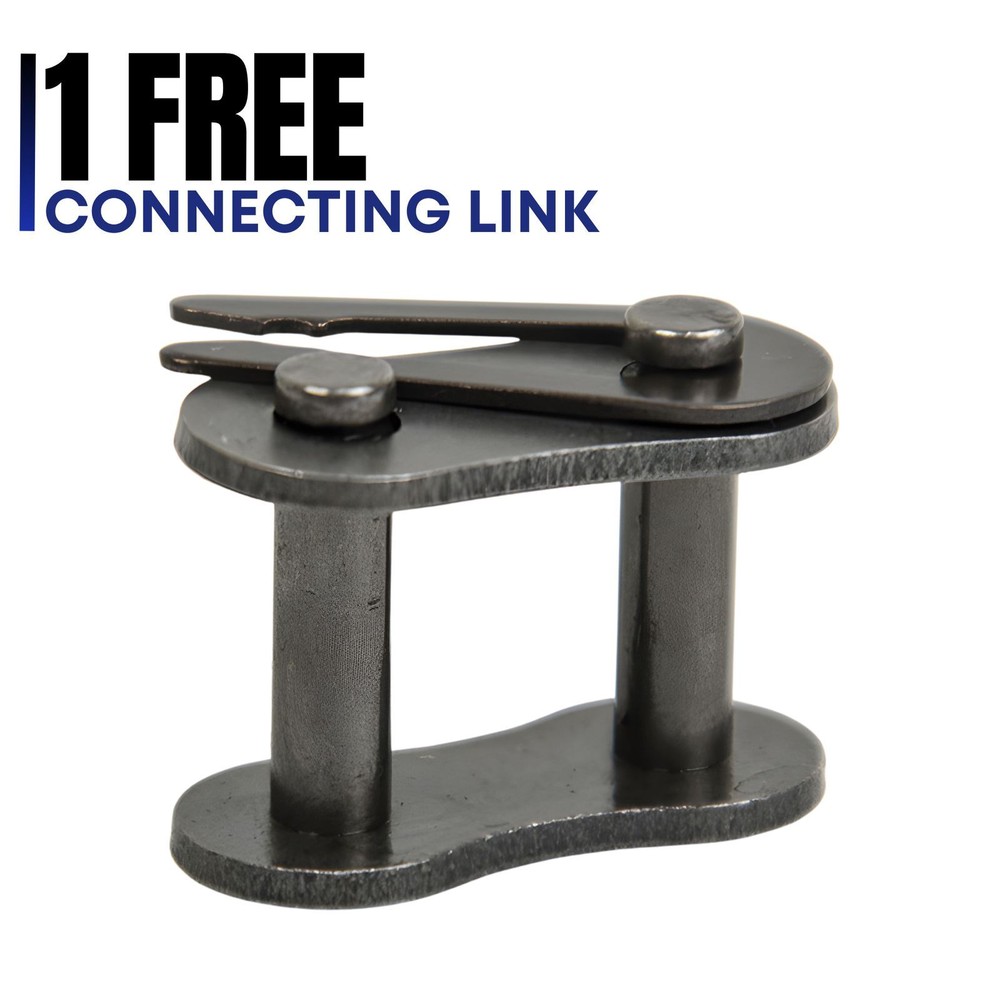 #40 Roller Chain 10 Feet with 1 Connecting Link