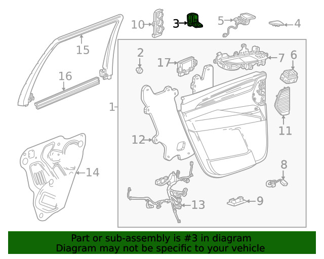 Genuine GM Door Trim Panel Support Bracket 84989374