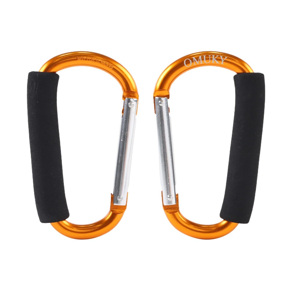 Carabiner Shopping Bag Holder Handle Multipurpose Snap Hook 2-Pack