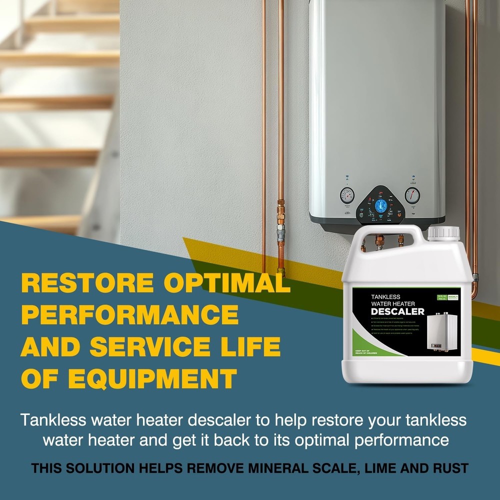 Tankless Water Heater Descaler - Quart (32 oz) Premium Descaler for Tankless Wat