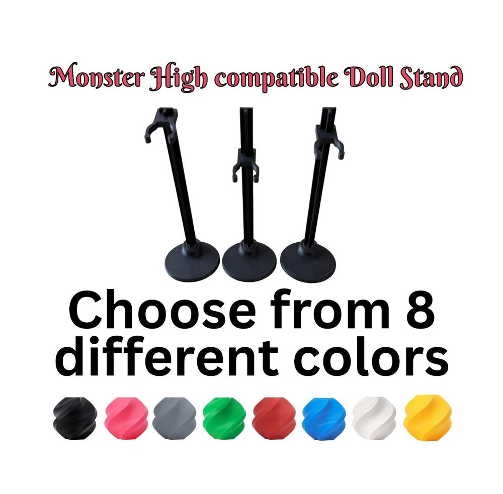 3 Adjustable Doll Stands, Monster High Compatible