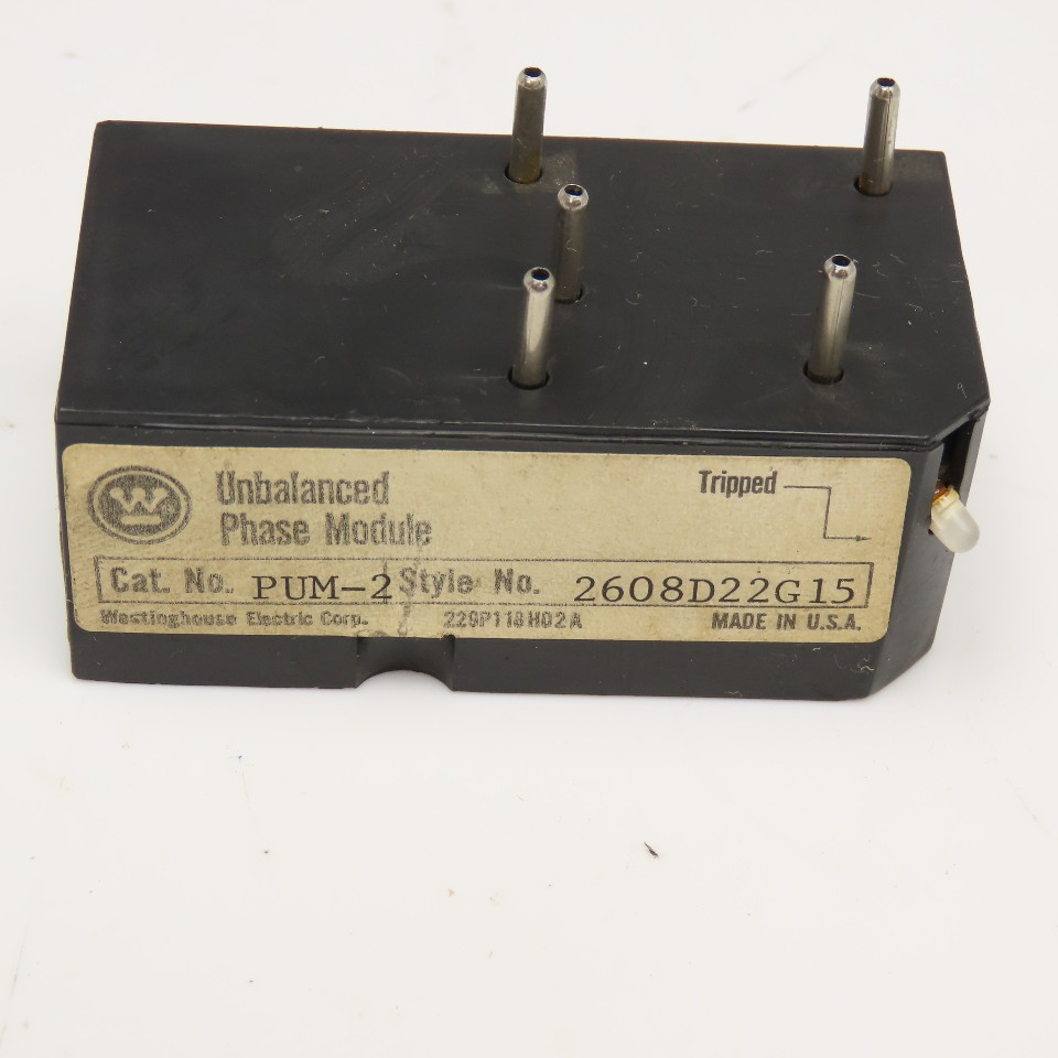 Westinghouse 2608D22G15 PUM-2 Unbalanced Phase Module