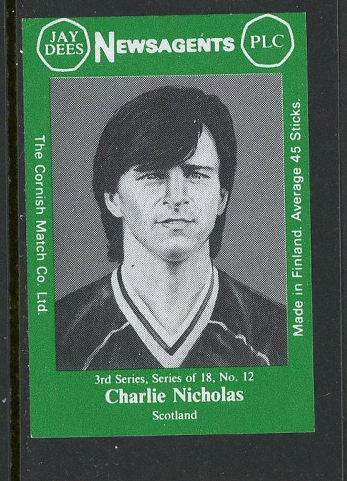 Charlie Nicholas Cornish Match Co Match Box Label