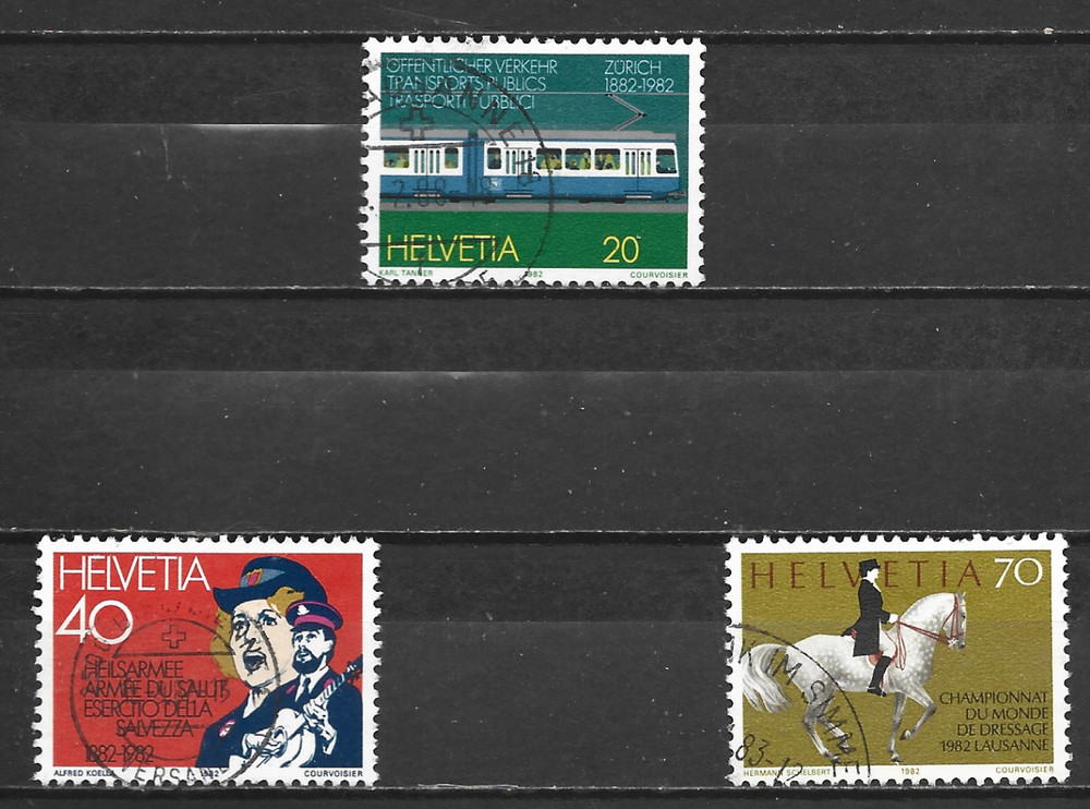 SWITZERLAND - 1982 Anniversaries -  USED SET.