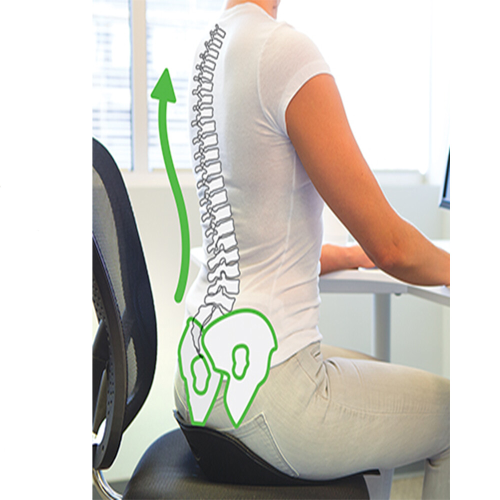 Adjustable Rolling Saddle Stool Chair Tiltable Backrest & Seat For Office