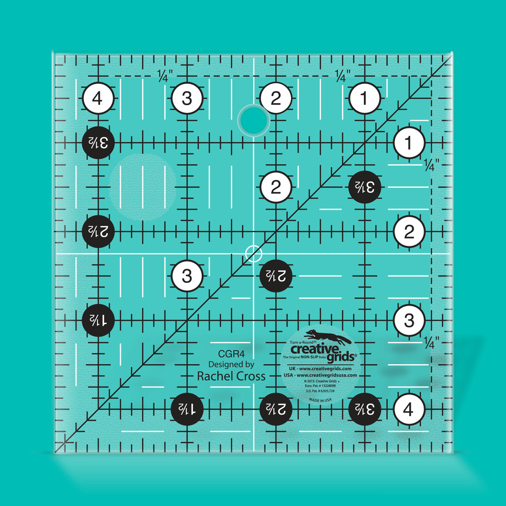 Creative Grids - Quilt Ruler 4-1/2in Square CGR4