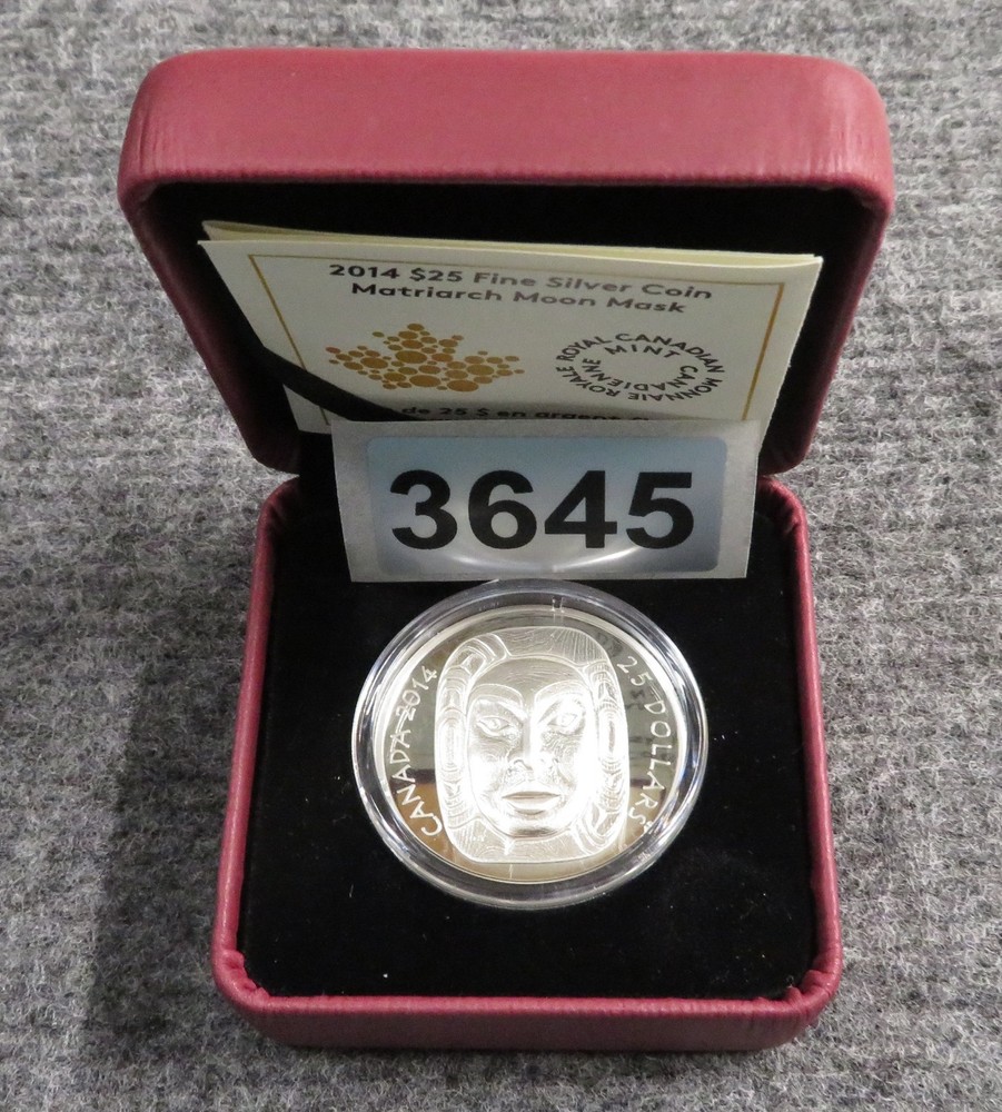 2014 Canada $25 Silver Proof Coin - Matriarch Moon Mask
