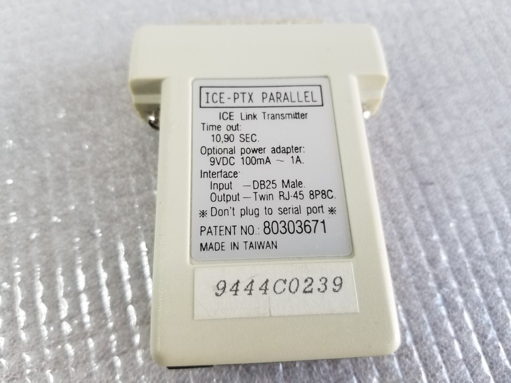 ICE-PTX PARALLEL [PARALLEL PORT -RJ45][ICE link transmitter] [VINTAGE]
