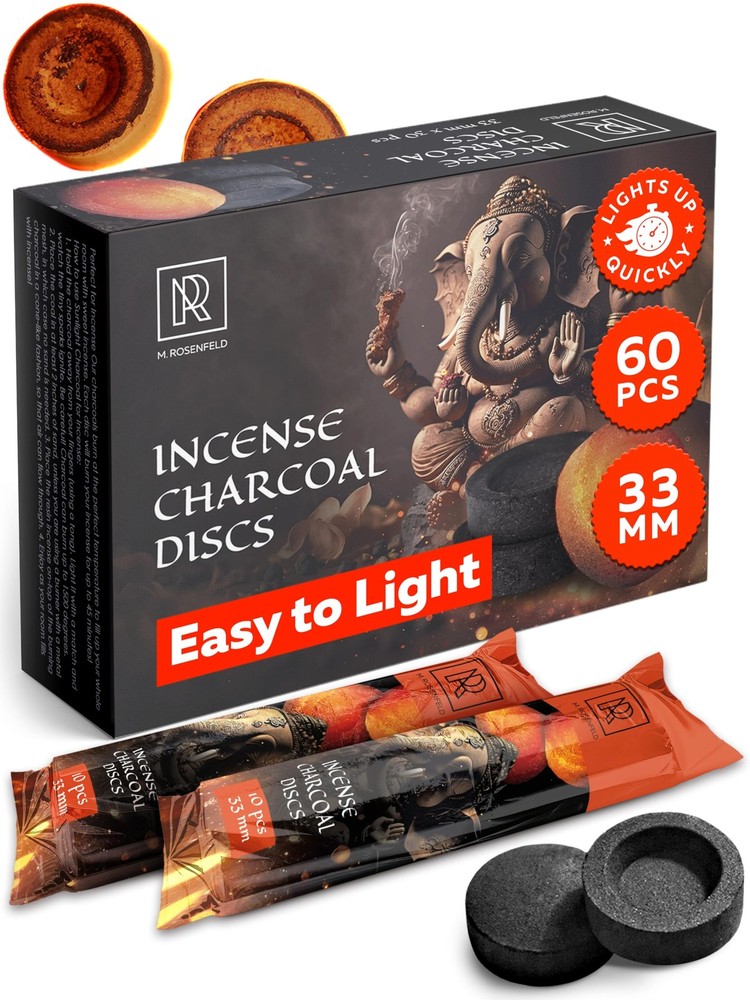 Charcoal Discs to Burn Incense - 60 pcs 60 Discs, 60