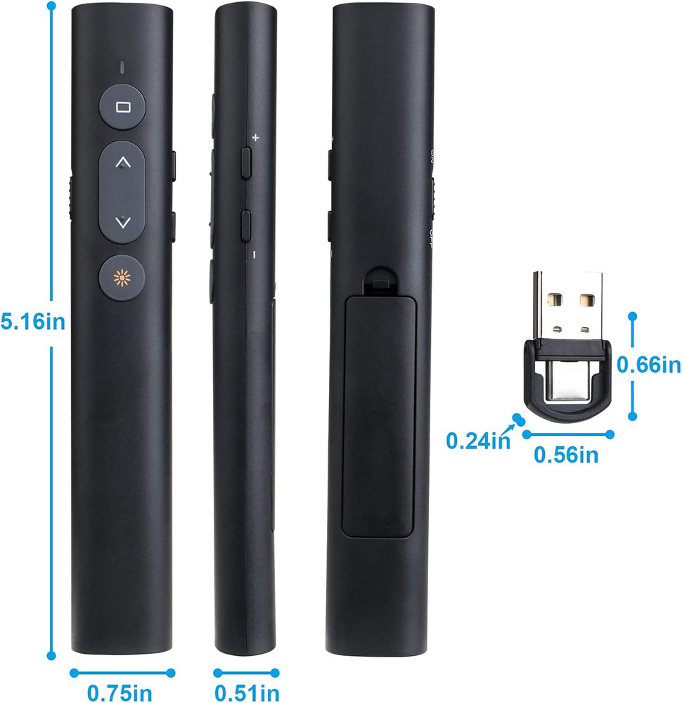 Presentation Clicker Presentation Remotes, Type C/USB a 2 in 1 Pointer, Remote P
