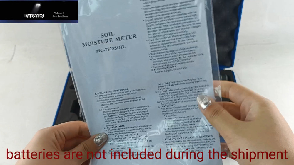 Handheld Soil Moisture Tester with Range 0~80% Resolution 0.1 LCD Display New