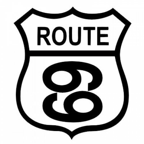 ROUTE 69 EMBROIDERED IRON ON BIKER PATCH**FREE SHIPPING**