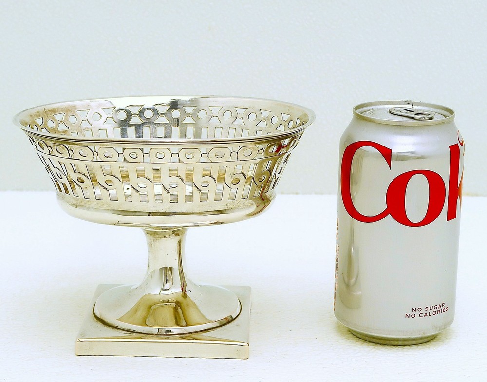 Breslau Leignitz German Poland Solid Silver Basket Raised Bowl Hallmarked c1820