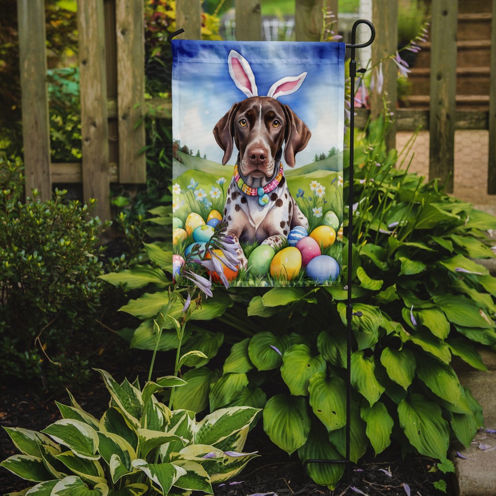Caroline's Treasures German Shorthaired Pointer Easter Egg Hunt Garden Flag
