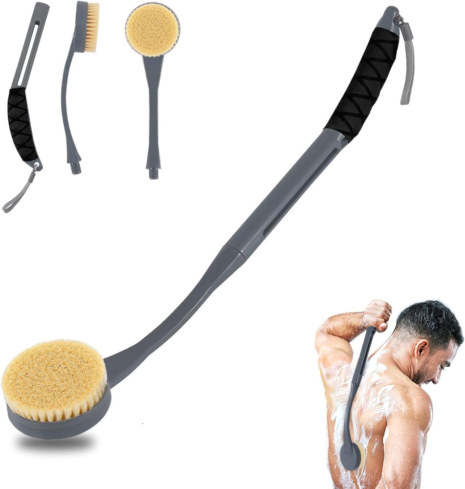 Back Scrubber for Shower,20.5" Bath Brush Long Handle for Deep Cleaning,Back