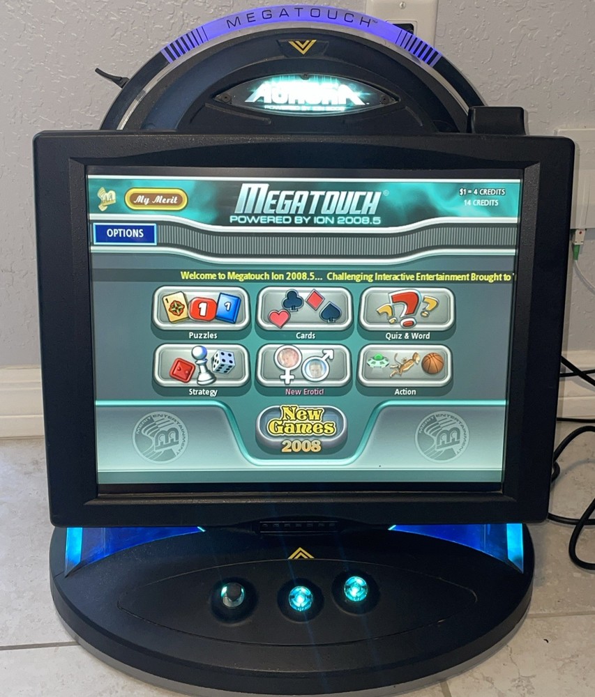 Merit Megatouch Aurora Arcade Machine 2018 Works READ DESCRIPTION FOR DETAILS
