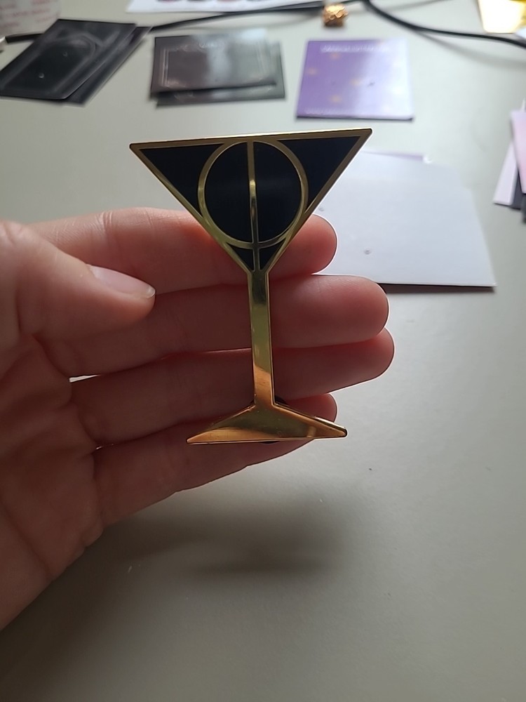 Deathly Hallows Martini Glass Pin