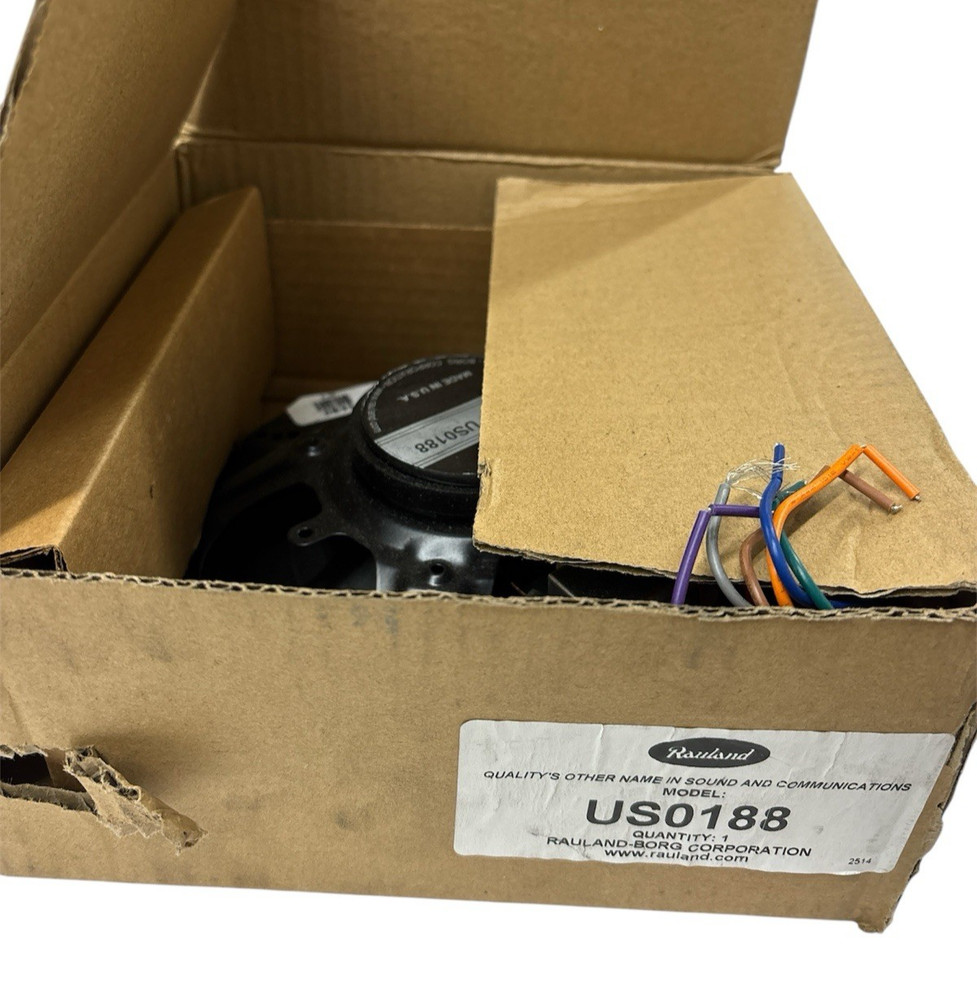 Rauland Borg 8" Dual Cone Intercom Speaker Assembly Model USO188 Black