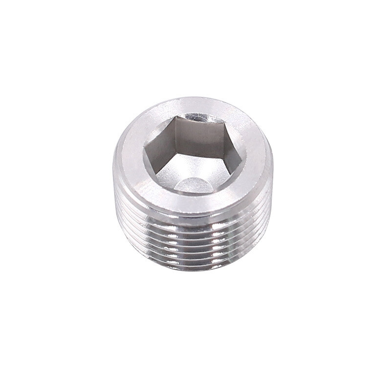 5 Pack 1/8NPT Male Pipe Plug Internal Hex Thread Socket Stainless Steel Silver