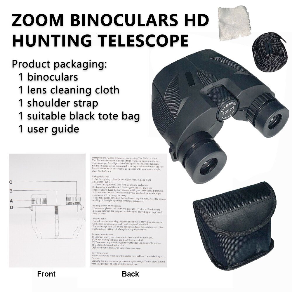 Binoculars – Ideal for Bird Watching/Hiking, Clear Vision & Lightweight