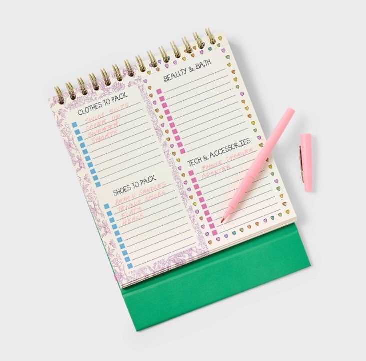 Roller Rabbit x Target Vacation Packing Checklist Notepad 75 Pages Whimsical
