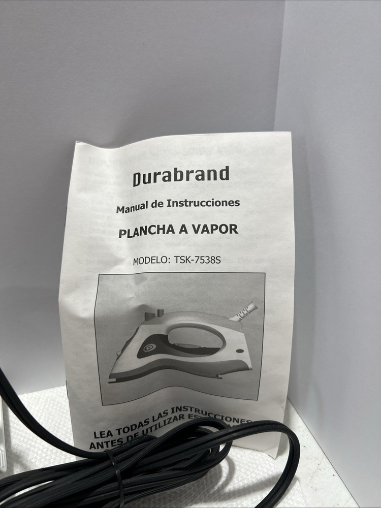 Durabrand Steam Iron Model TSK 7538S B1
