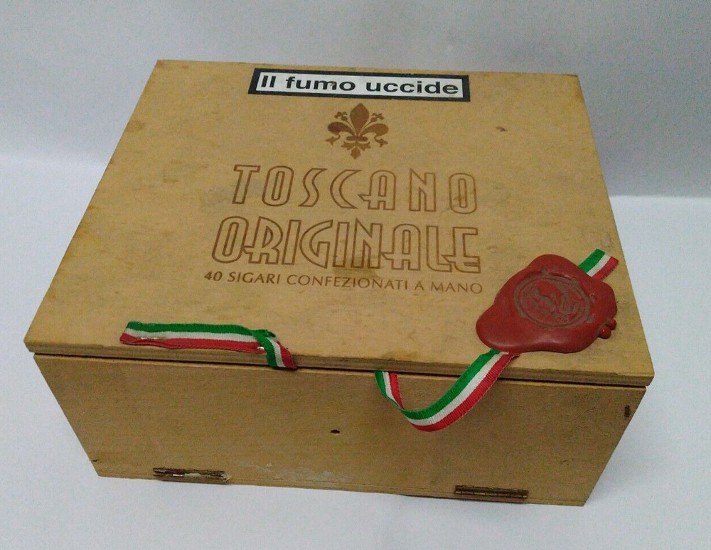 ORIGINAL TUSCAN CIGAR EMPTY WOODEN BOX