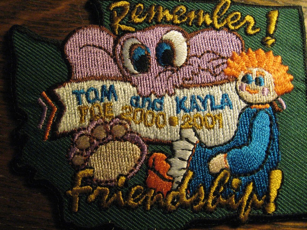 Remember Tom & Kayla Washington State 2000 Elephant Ragedy Ann Doll Jacket Patch
