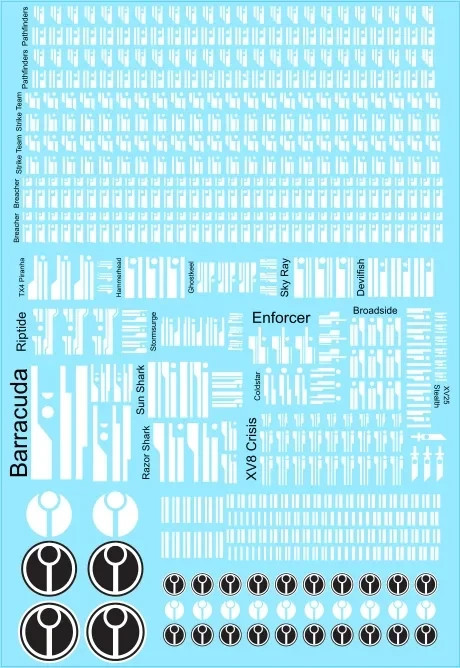 A6 - Greater Good White Markings Transfer Sheet