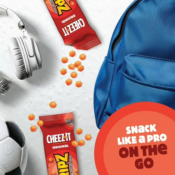Gripz Cheez-It Original Mini Crackers, Salty Snacks, 10 Count