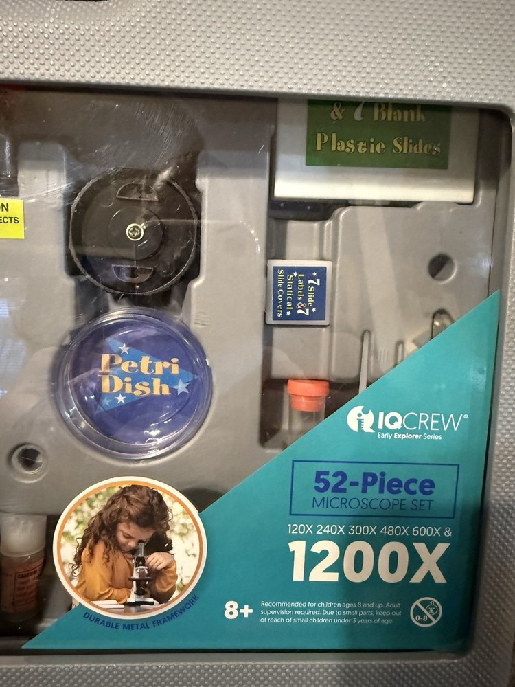 IQCREW Early Explorer Series 52 Pieces Microscope Set EUC