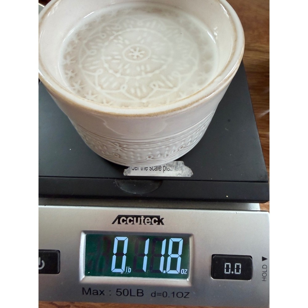 Creative Co-op White Reactive Glaze Mandala Stoneware Decorative Dish DF2923