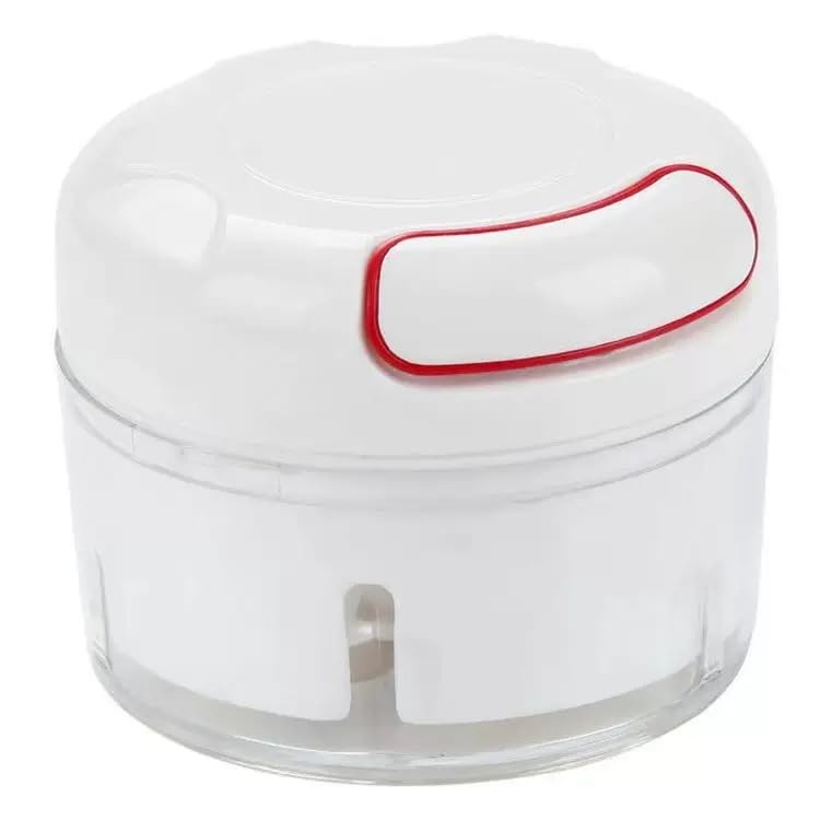 Manual Pull String Food Chopper, Portable Kitchen Compact, White And Green