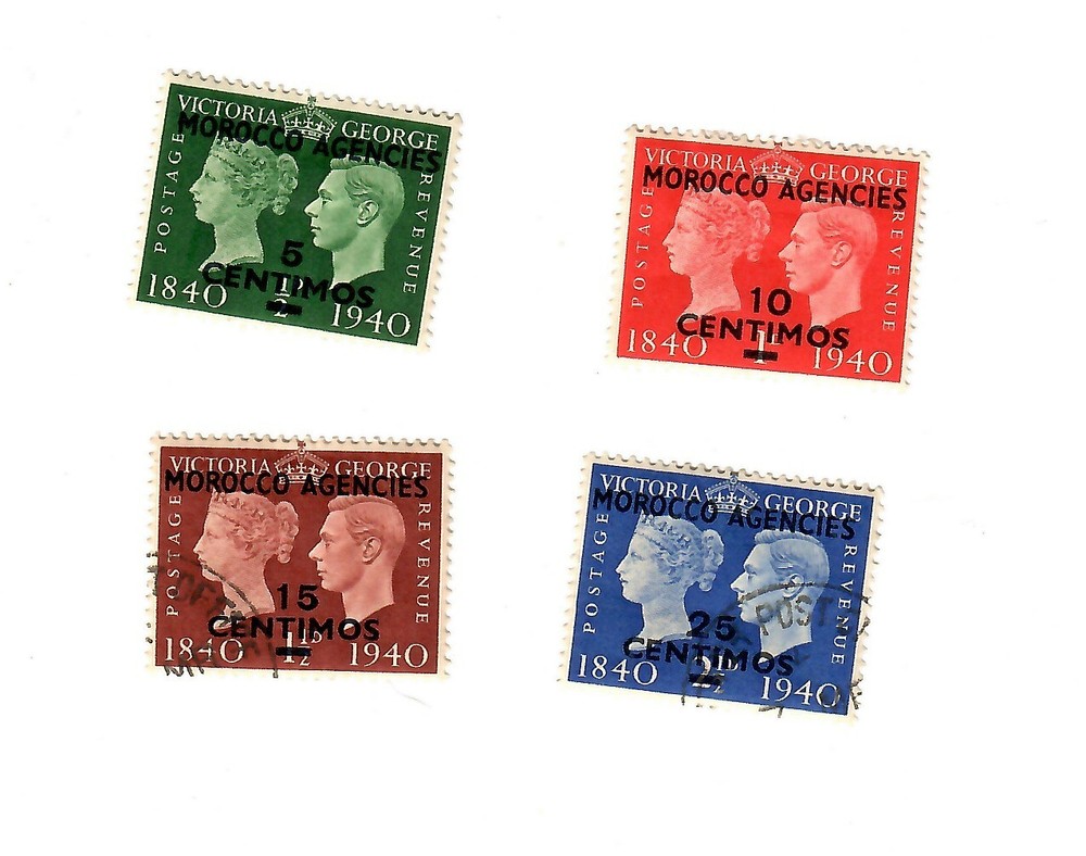 Morocco Agencies Spanish currency 1940 Stamp centenary set mint