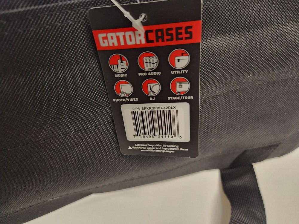 Gator Cases Speaker Stand Bag 50" Dual Compartment Carry Handle