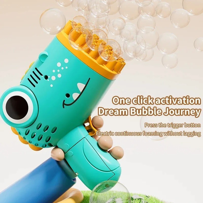 40 Hole Dinosaur Bubble Machine Children's Gift Continuous Bubble Making Wedding