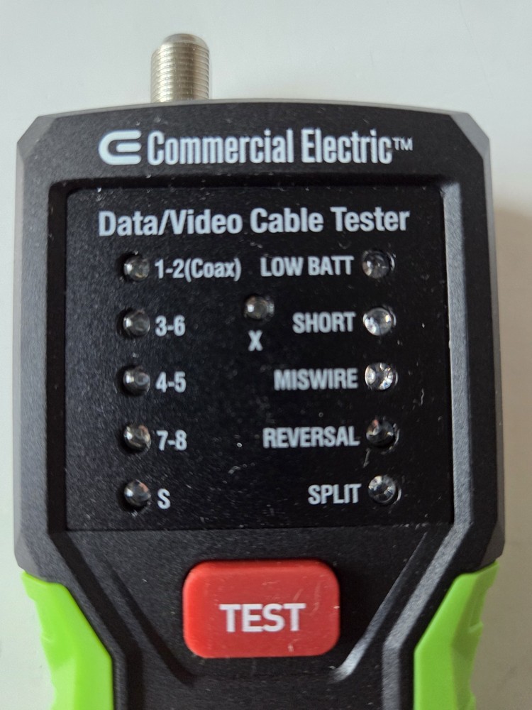 Commercial Electric Data Video Cable Tester Tool Model LVD-155
