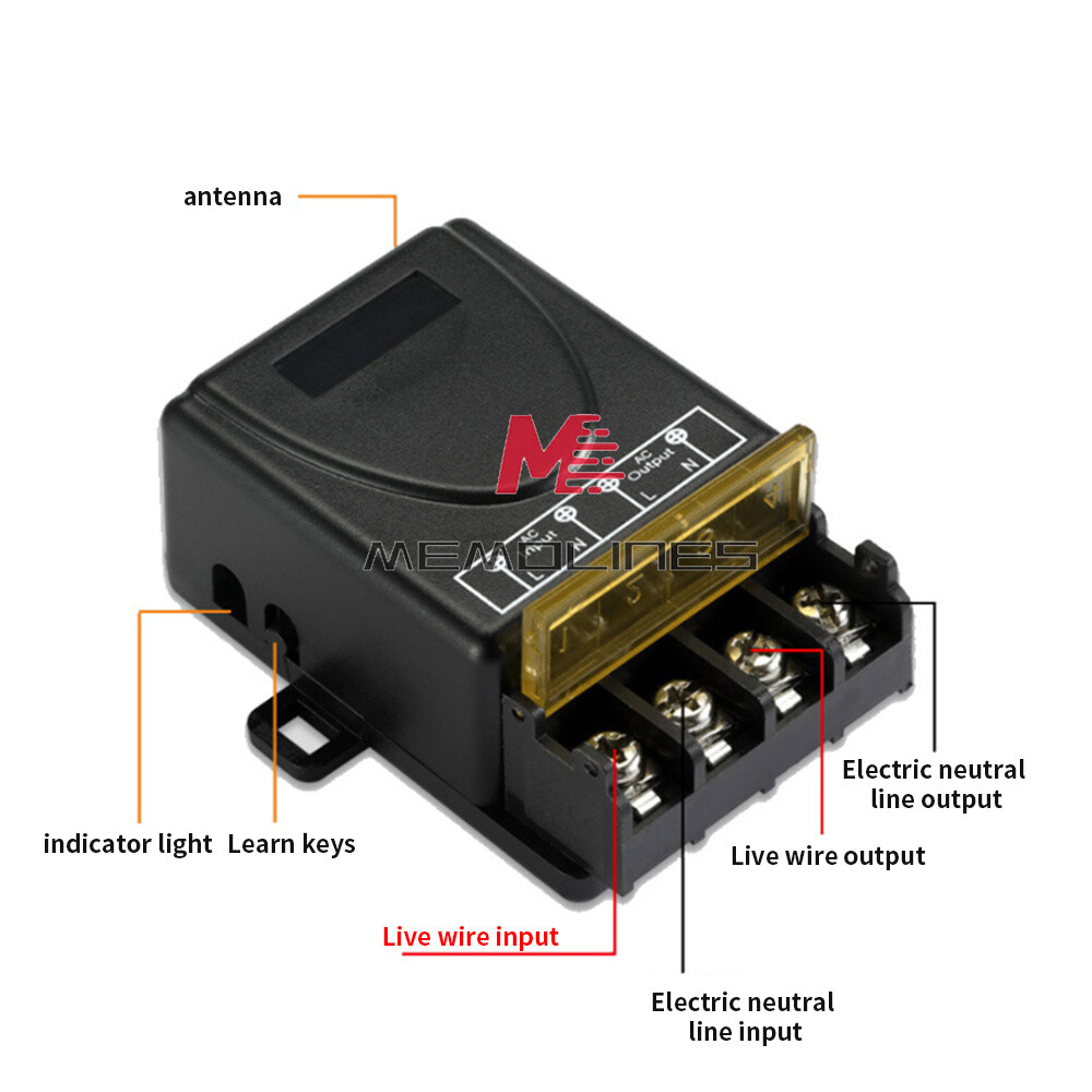 AC220V 30A 1CH Wireless Remote Control Switch Water Pump Motor Controller 433MHZ
