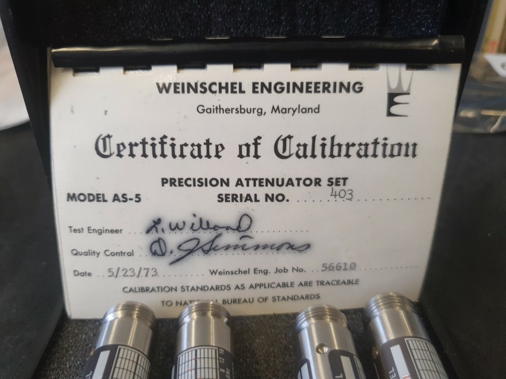 Weinschel Model AS-5 Precision Attenuator Set