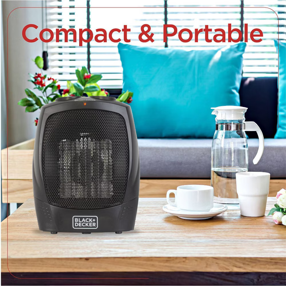 BLACK+DECKER Personal Ceramic Indoor Heater Black