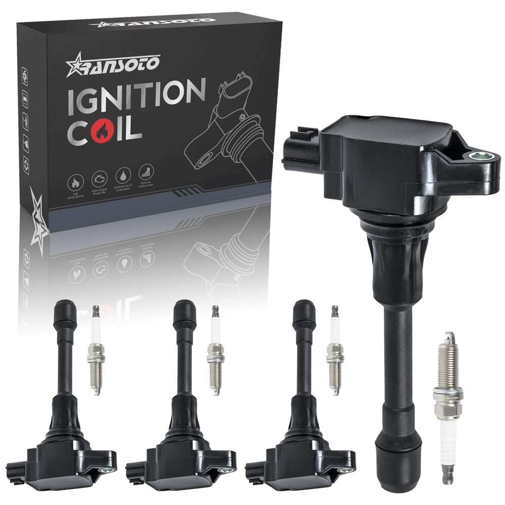 RANSOTO Ignition Coil Pack & Iridium Spark Plug With