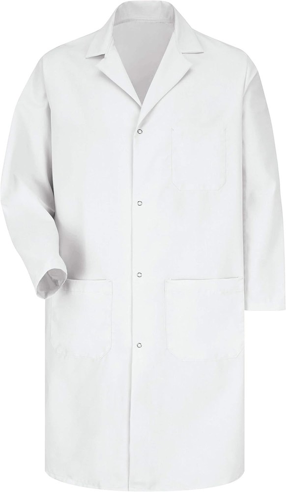 Red Kap Men's Gripper-Front Lab Coat