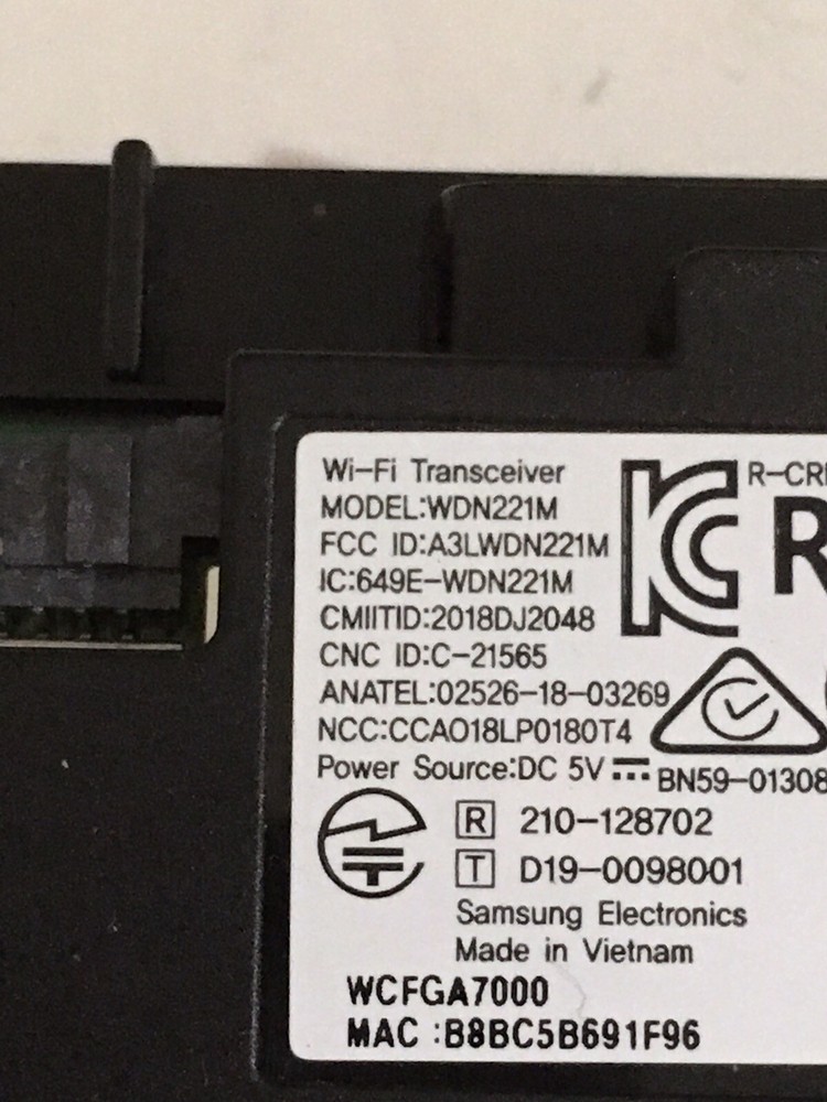 SAMSUNG UN55NU6900F WIFI MODULE WDN221M