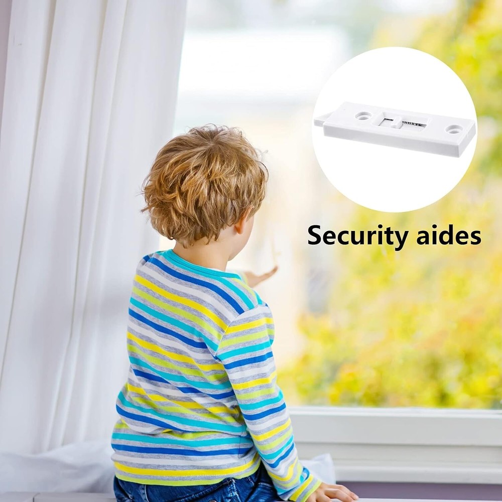 Easy-Install Plastic Window Latch Locks - 12 Pieces for Quick Replacement