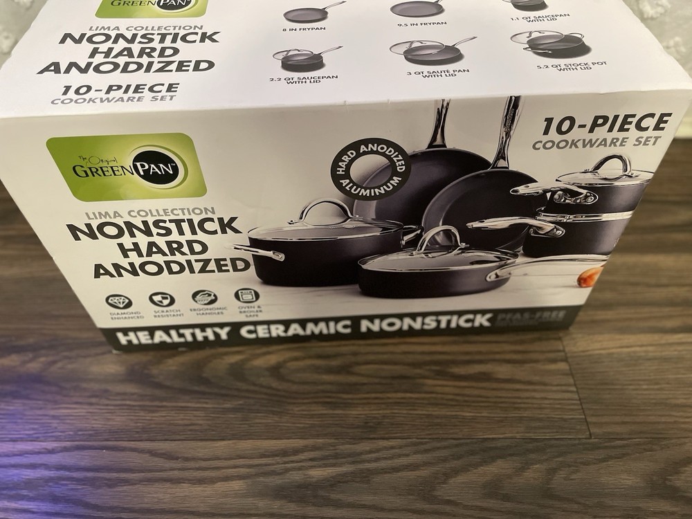 GreenPan Lima Collection Nonstick HardAnodized 10pc Cookware Set
