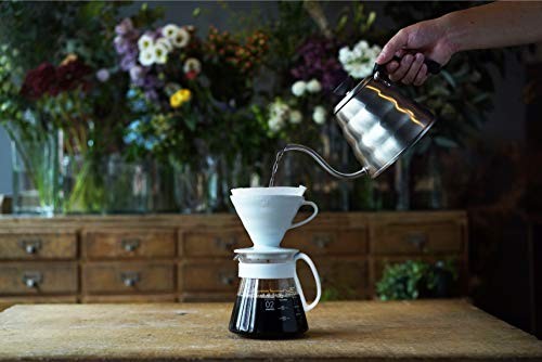V60 Ceramic Pour Over Coffee Set, Size 02 White