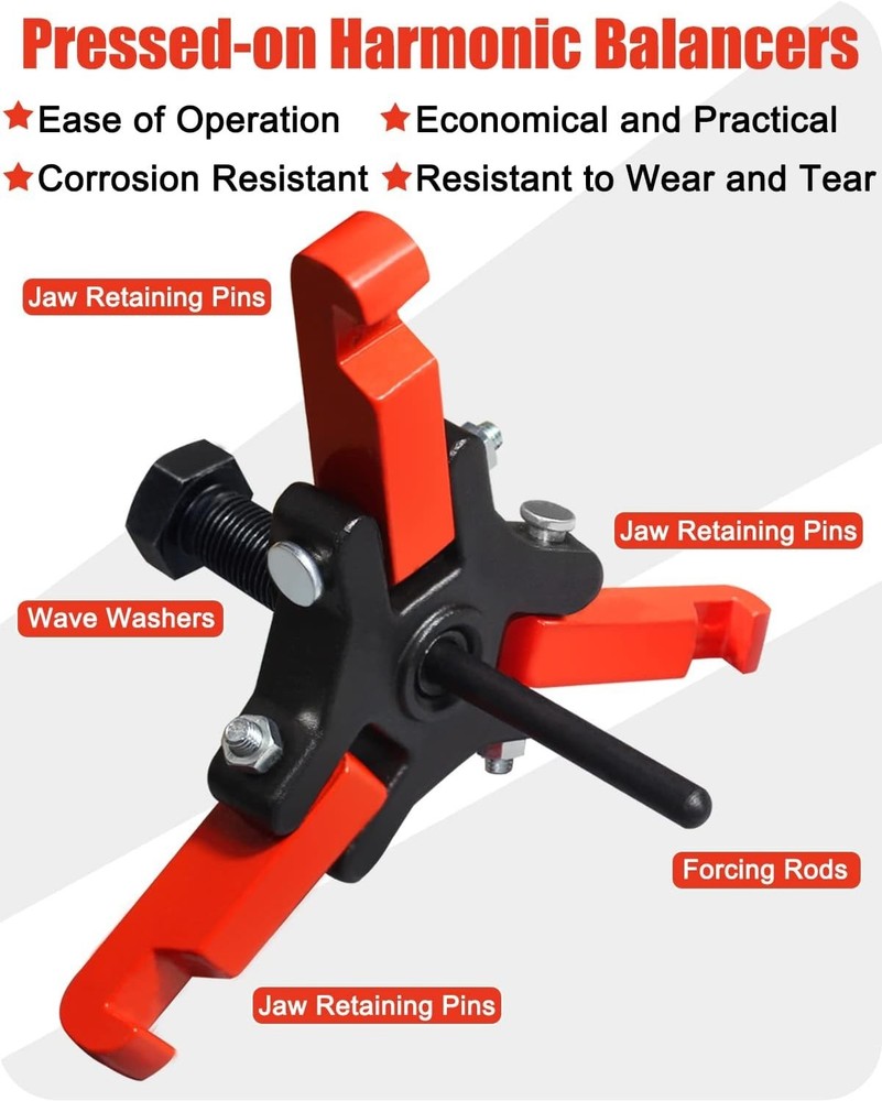 Harmonic Balancer Puller with Adjustable 3-Jaw Puller Kit, Forcing ... Fast Ship