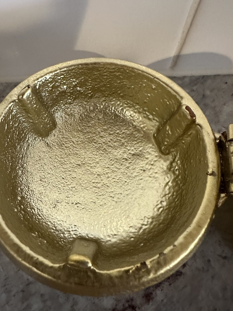 Cast iron Gold Acorn Box HEAVY