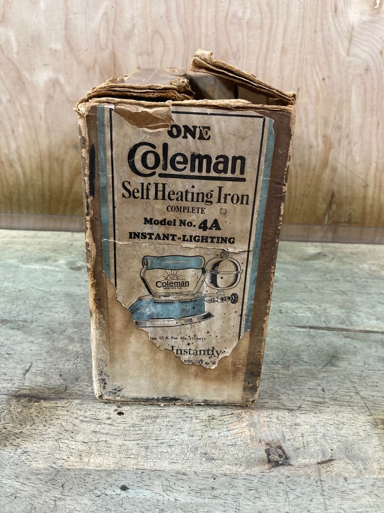 Coleman 4A Gas Iron - EMPTY Box Case - READ