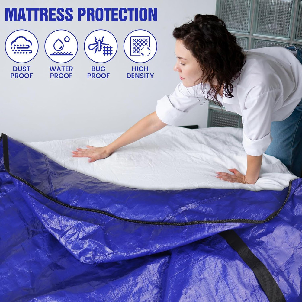 Queen Mattress Moving Bags - 2 Pack, Extra Thick & Waterproof Protector